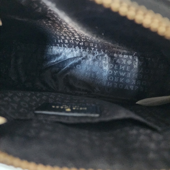 Kate Spade Wellesley Mini Rachelle Crossbody Bag Black and Gold Top Handle - Picture 6 of 12